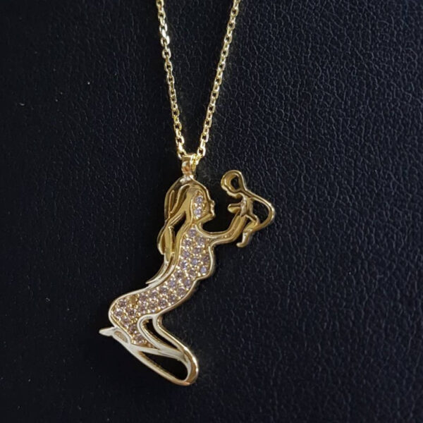 Κολιέ Μαμά με στρας & μωρό